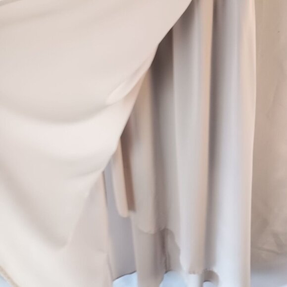 Zattcas Women Maxi Dress M Smocked V Neck Short Sleeve High Low Flowy Long - Picture 5 of 7